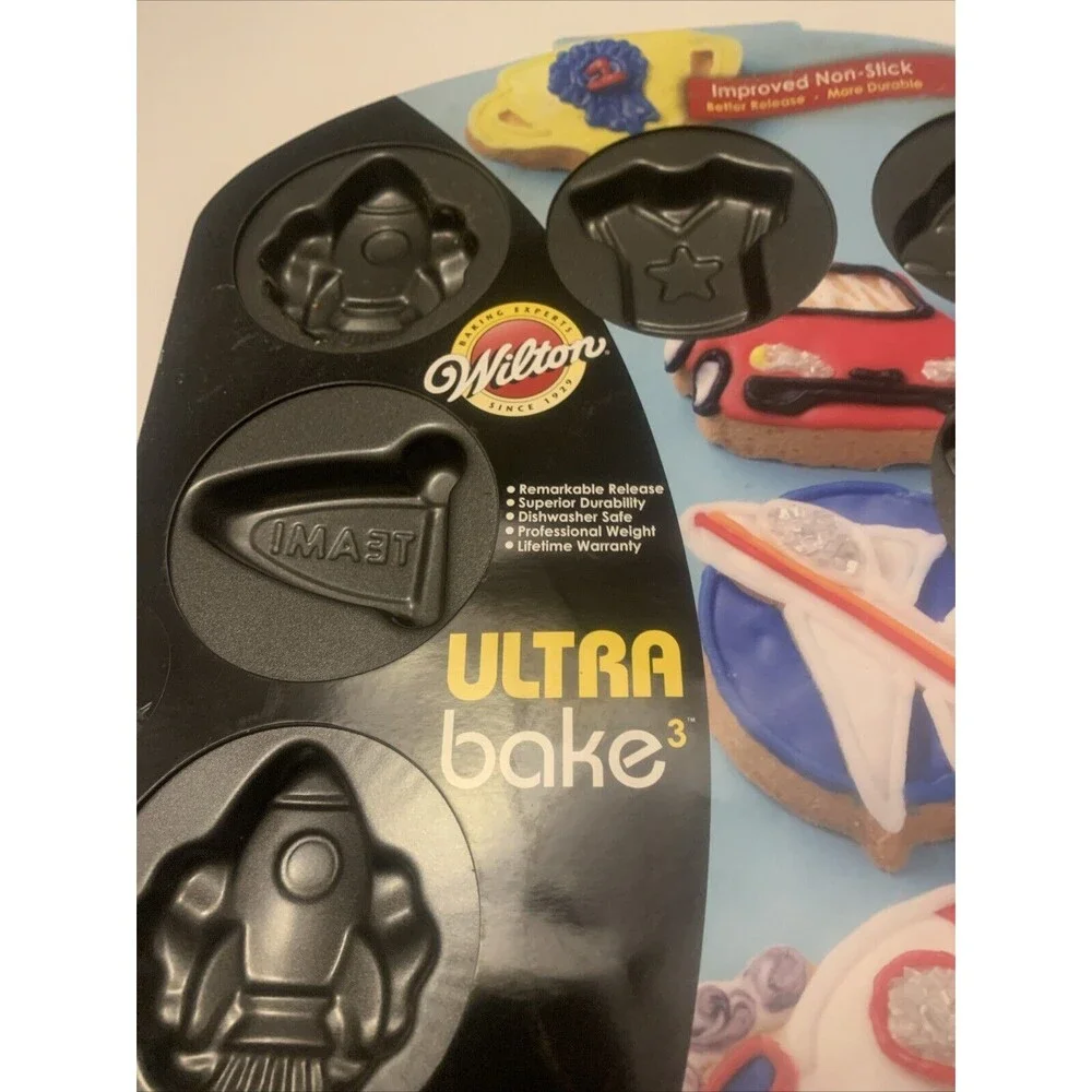 Wilton 12 Cavity Boy Theme Cookie Pan Mold Non-Stick - Brand New